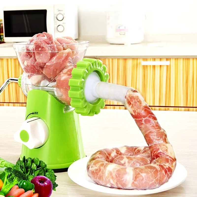 Ручная мясорубка машина колбасный стол Кривошип инструмент резак ломтерезка для