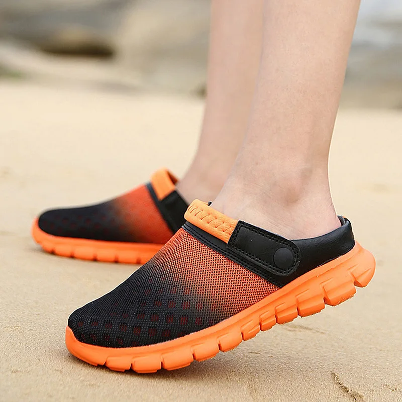 CBJSHO размеры 36–46 тапочки унисекс обувь Slip-on Пляжные сланцы Мужские дышащие Для