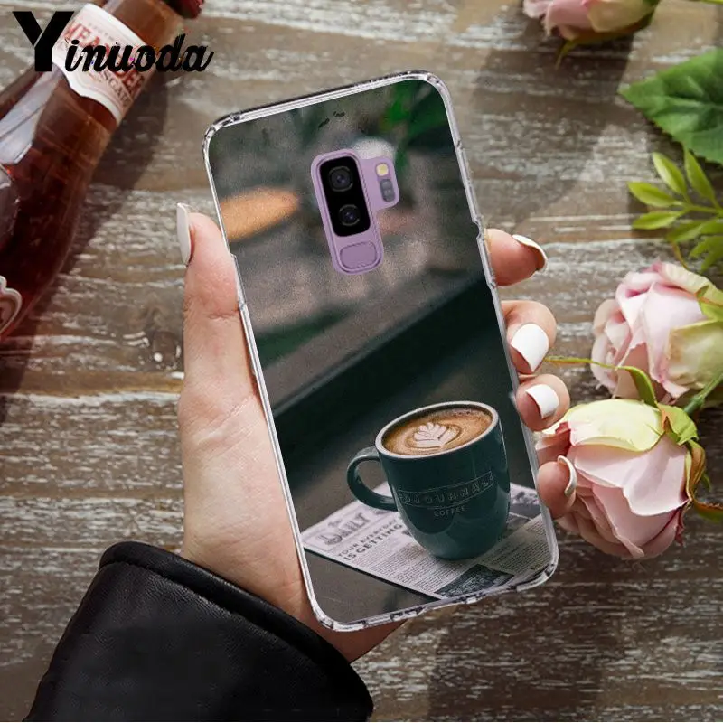 Yinuoda чашка кофе Роскошный Уникальный Дизайн чехол для телефона для samsung S5 S6 S6 edge S6edge Plus S7 S8 S9 Plus чехол