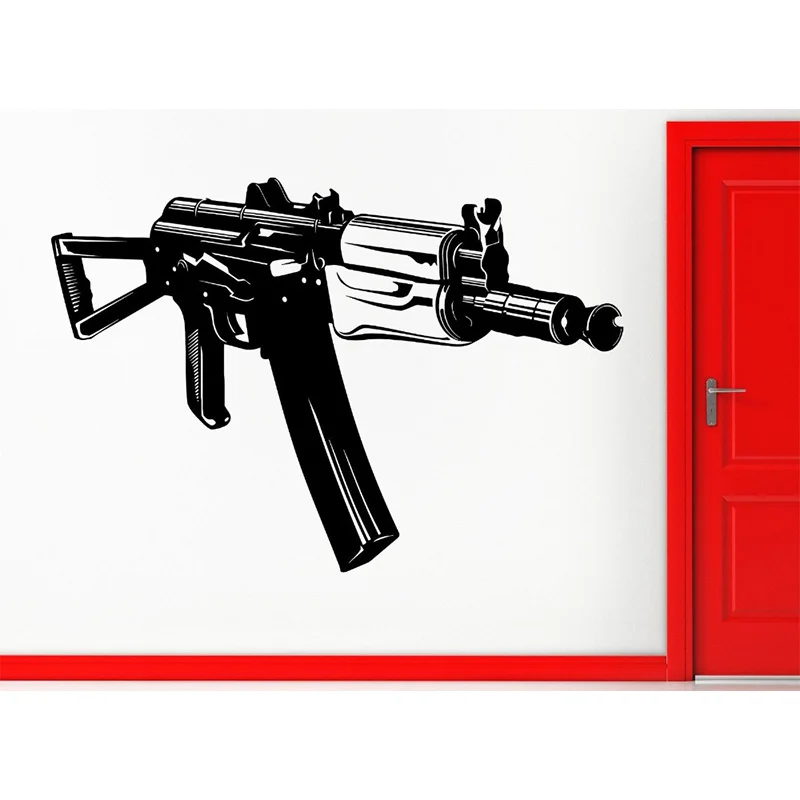 

Wall Decal Sticker Russian Gun AK47 Russia Military Solider Home Decor Wall Sticker Art Curving Living Room Mural Decor