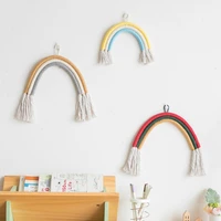 home decoration accessories rainbow handmade weaving ornament nordic fresh simple kid room wall decoration hanging