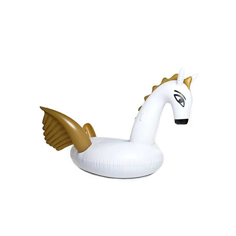 250 см надувной Золотой Единорог крылья pegasus бассейн поплавок надувное кольцо