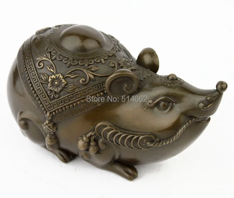 Латунная мышь для богатство fengshui/мышь/благоприятное животное/благоприятная | Дом