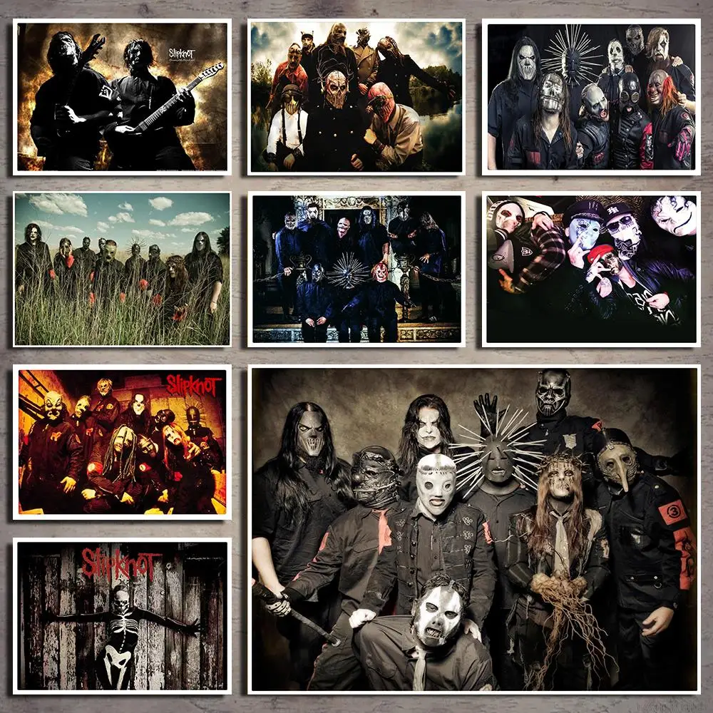 Slipknot тяжелый металл/рок-группа/белая крафт-бумага/Бар плакат/наклейки на стену/ретро-плакат/декоративная живопись