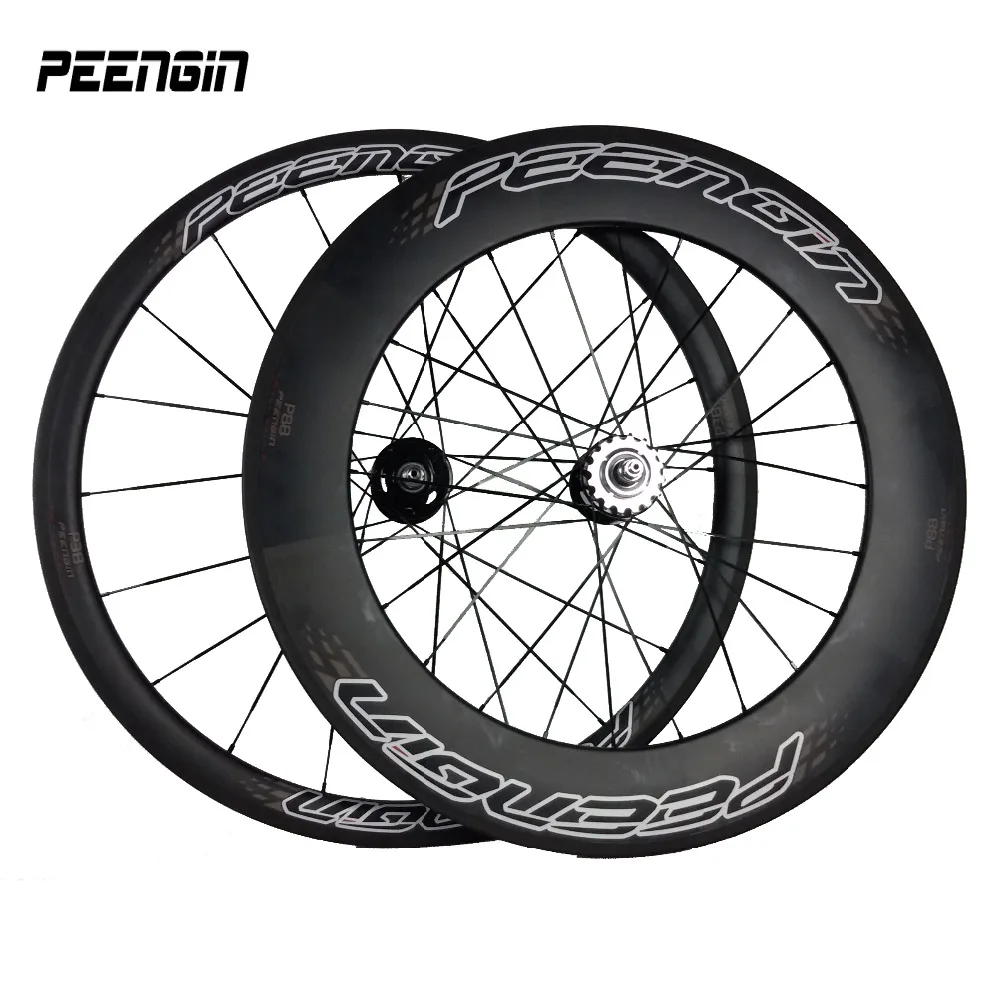 Track Bike Wheel 38/88mm Toray DIY Weave Japan Company Made Clincher Carbon Fixed Gear Novatec/Powerway Hub Supply Quick Release
