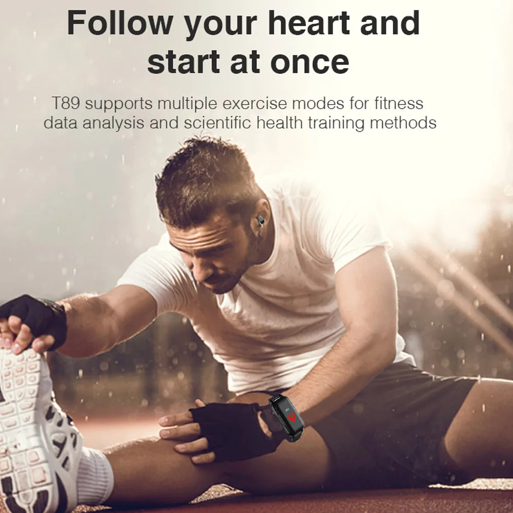 Хорошее качество смарт часы с наушниками спортивный мониторинг сердечного ритма