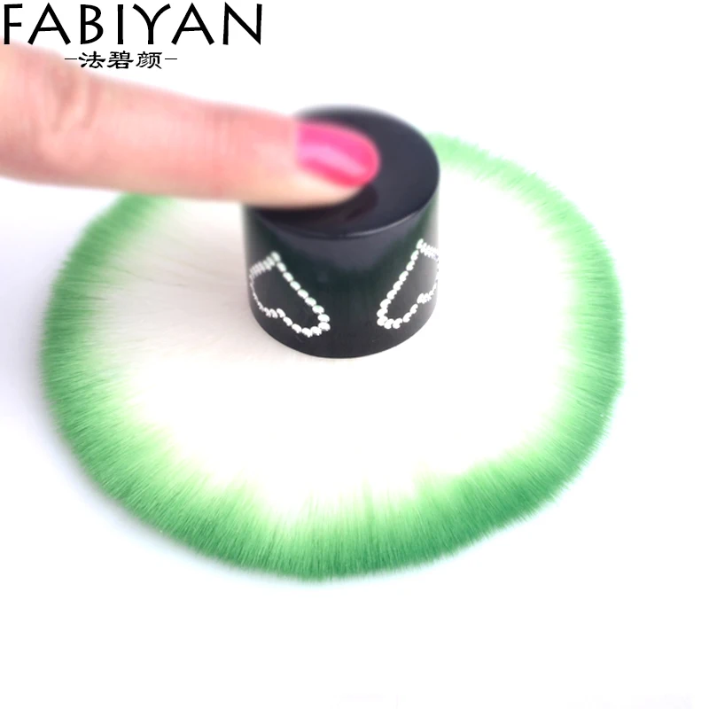 Кисть для удаления пыли ногтей Стразы в форме сердца Румяна блестящий порошок