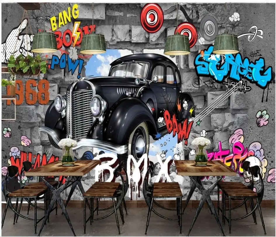 WDBH 3d фото обои на заказ настенная Ретро винтажная Европейская кирпичная стена