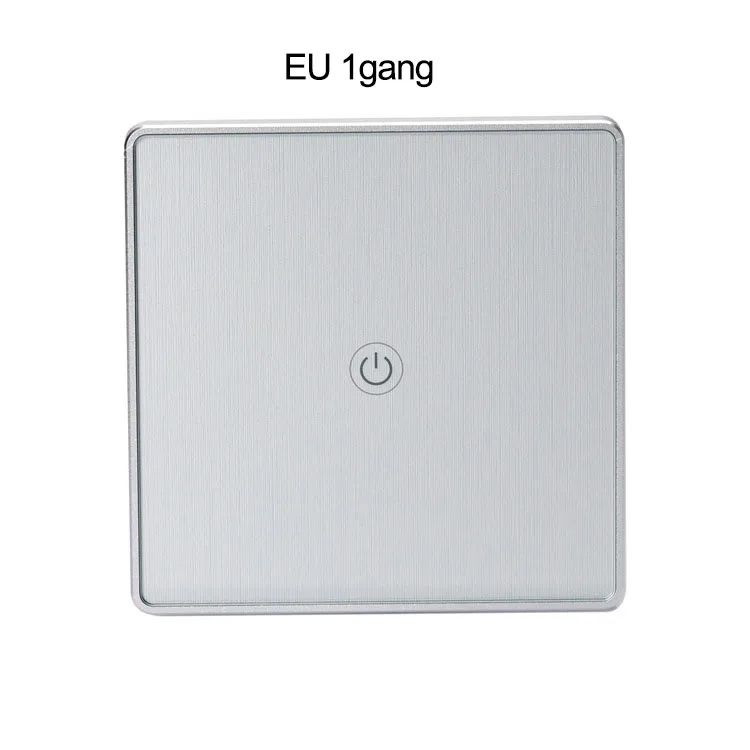 Silver EU 1gang only Серебряный ЕС WiFi умный настенный сенсорный выключатель 1 2 3 банды беспроводной дистанционный выключатель света TUYA Smart life APP работает с Google home/Alexa - Комплект: Silver EU 1gang only