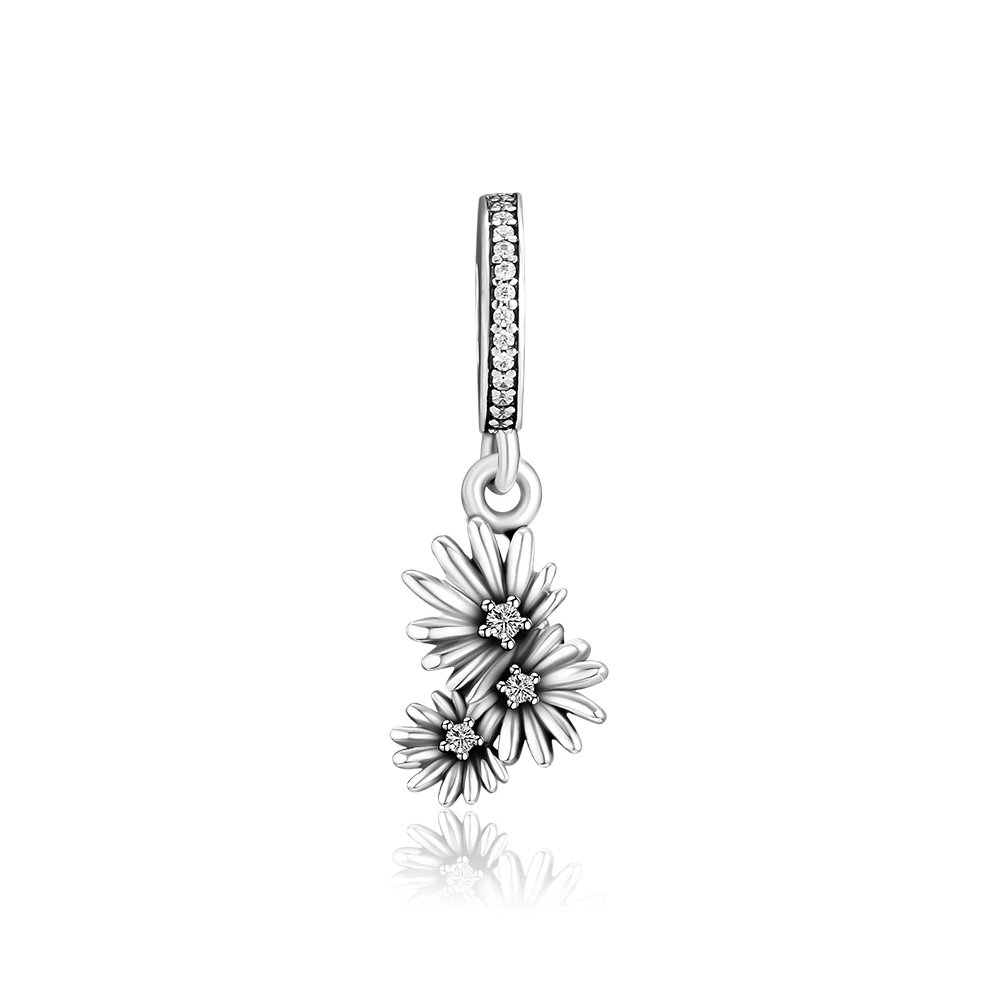 

CKK 100% 925 Sterling-Silver Poetic Blooms Dangle Charm DIY Fits for Making Charms Bracelets Flowers Pendant