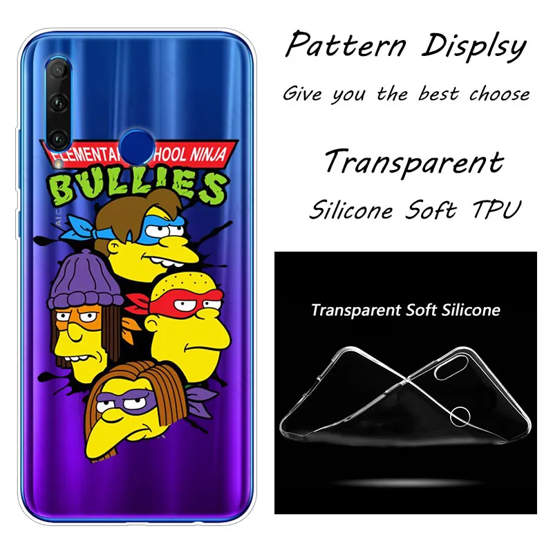 Горячий Los Simpsons Мягкий силиконовый чехол для телефона huawei Honor 20 20i 10 9 8 Lite 8X 8C 8A 8S 7S 7A Pro View 20 Модный чехол