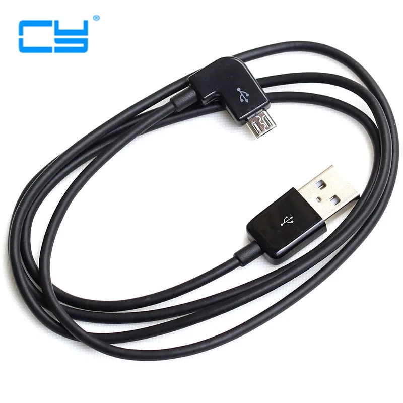 2 м левый угол 90 градусов Micro USB штекер кабель для сотового телефона usb мобильного 1