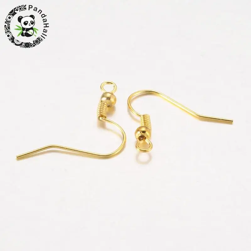 

Iron Earring Hooks, Golden, Size: about 18mm long, 18mm wide, 0.8mm thick, hole: 2mm