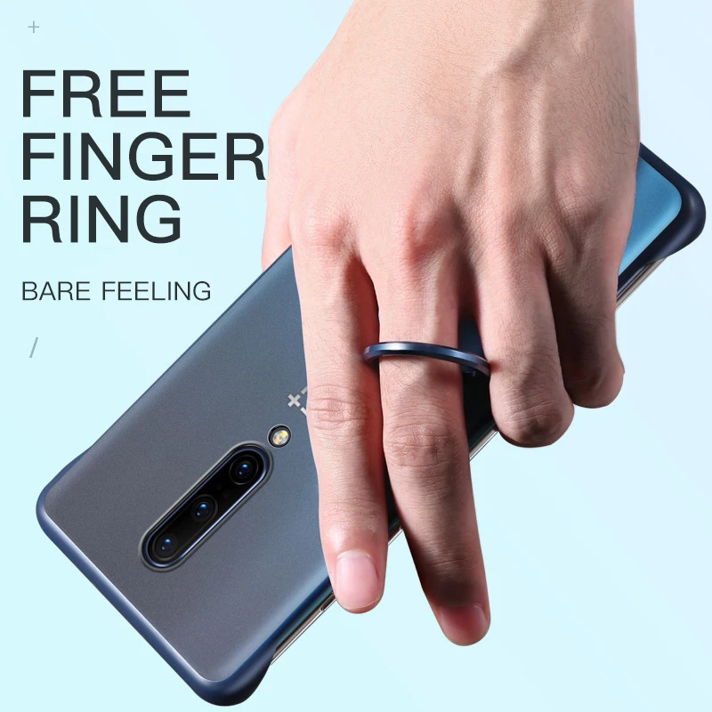 Роскошные бескаркасные тонкие чехлы для Oneplus 7 Pro One Plus Oneplus7 Oneplus7Pro Жесткий PC матовый прозрачный чехол Funda рамка брелок