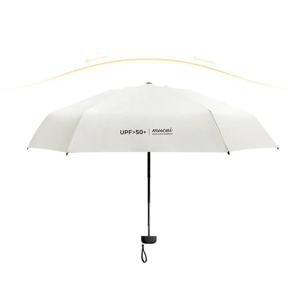 Пять складной солнцезащитный Зонт с черным покрытием УФ-зонтик ручной 17 5 см/6 9