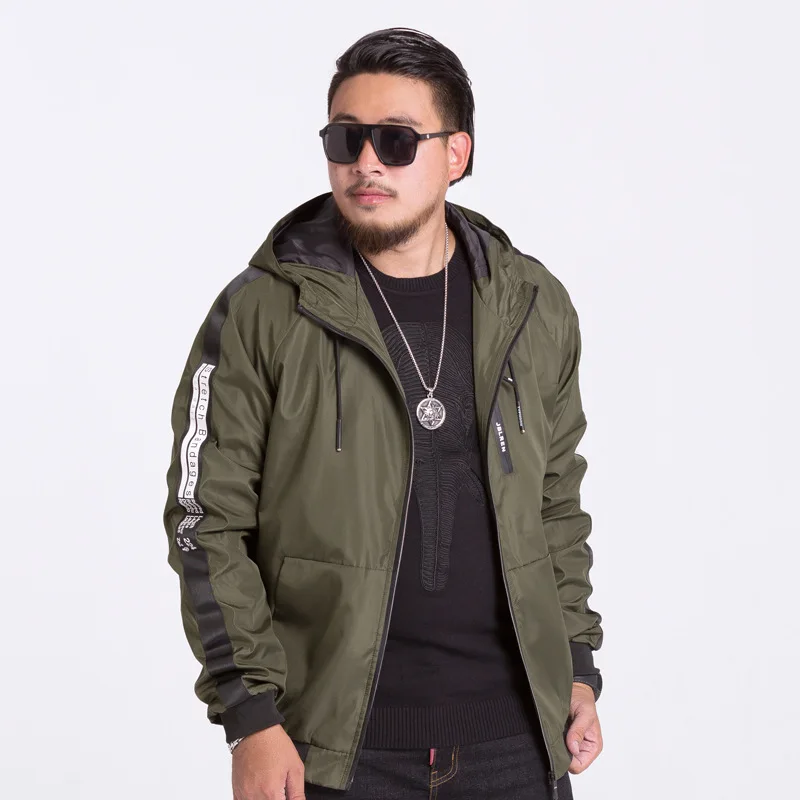 8XL 7XL 6XL Plus Size Men's Classic Hooded Bomber Jacket Spring Fashion Parka Coats Men Waterproof Windbreaker Army Jaqueta JK86 | Мужская