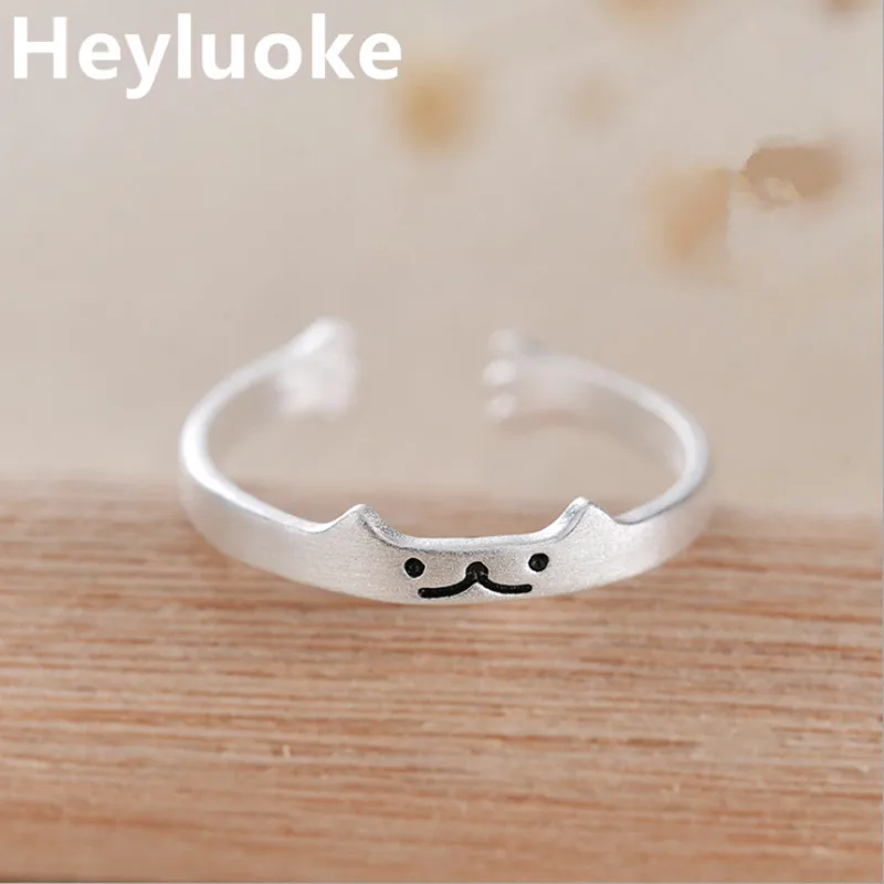 

Heyluoke Hot Sale 100% Cat Face Cat Paw Knuckle Rings for Women Jewelry Gift S