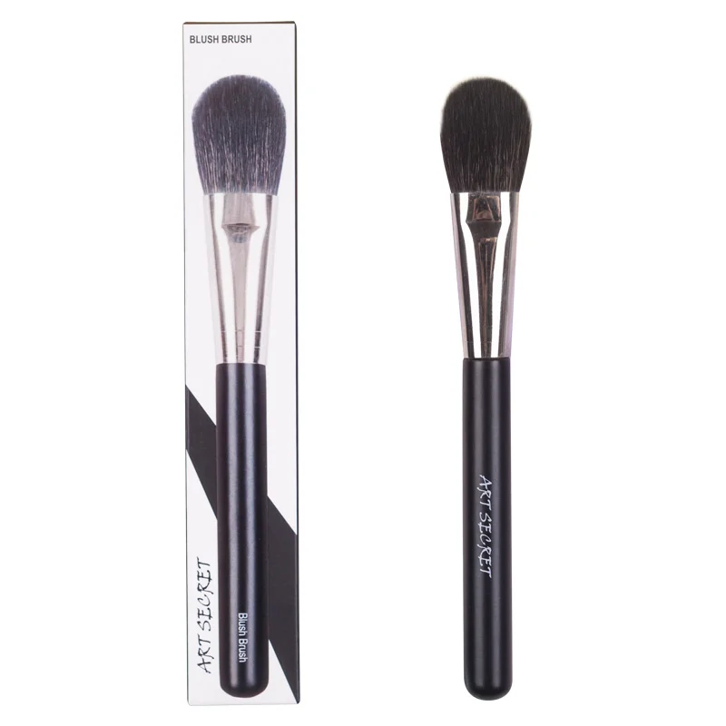 

SM08 Pro Blush Cheek Brush Cosmetics Makeup Tool Fine Goat Blue Squirrel Hair Mixed Brass Ferrule Wood Handle