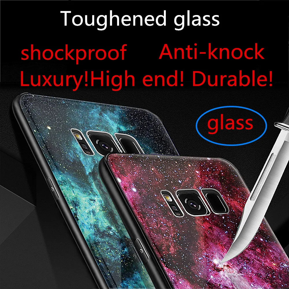Роскошный противоударный чехол из закаленного стекла для samsung S8 защитный Galaxy plus |