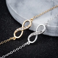gold infinite loop eight bracelet for women men jewelry lucky number 8 charmbracelet bracelets children