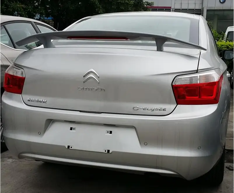 JIOYNG ABS Грунтовка заднего крыла багажник спойлер для Citroen Elysee (с светодиодный