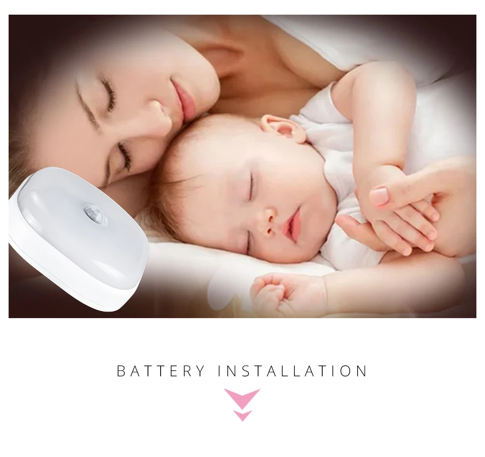 Беспроводной настенный светильник с PIR датчиком движения умная Светодиодная