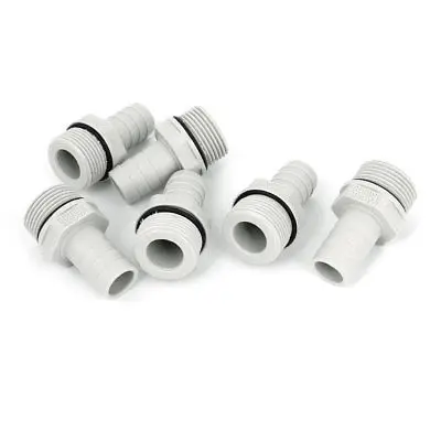 

6cs 3/4BSP Male Thread x 16mm Hose Barb Fuel Gas Water Fitting Coupler Connector