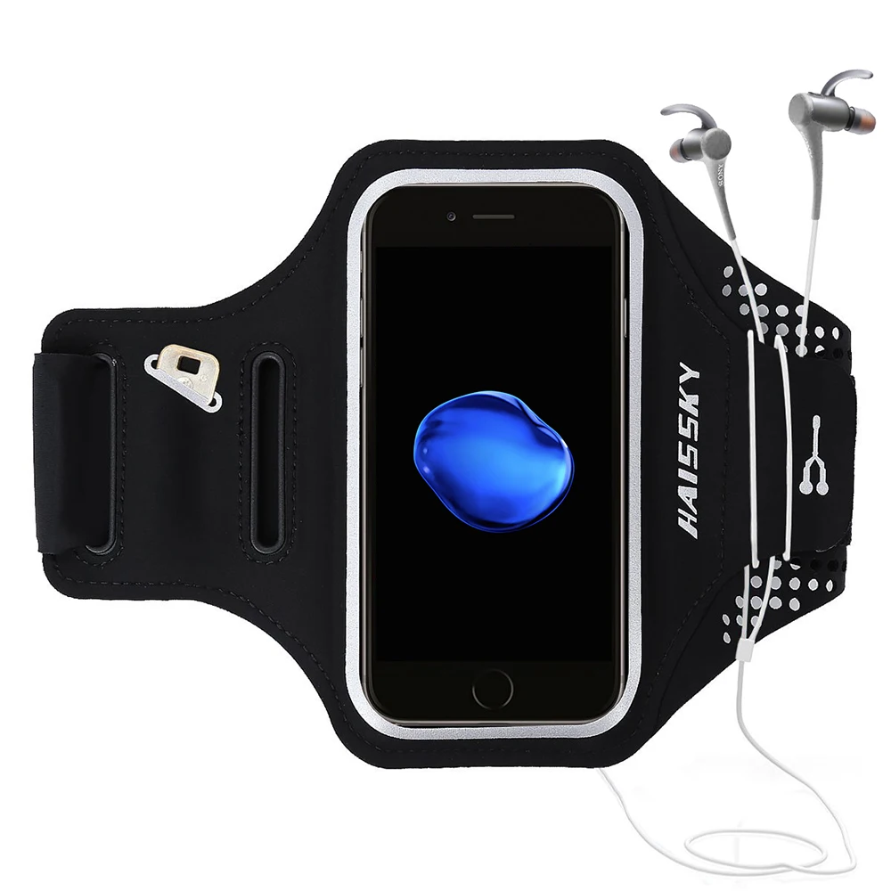 HAISSKY Sport Running Armband Case For iPhone XS Max XR X 6 6s 7 8 Plus Belt On Hand Arm Band For Samsung S10 Plus Xiaomi Huawei