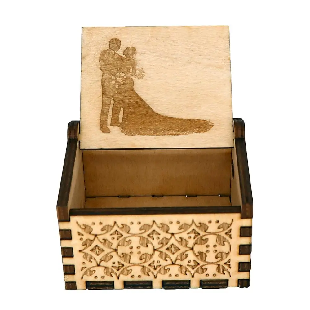 Оптовая продажа деревянная музыкальная шкатулка ручной работы с резьбой и