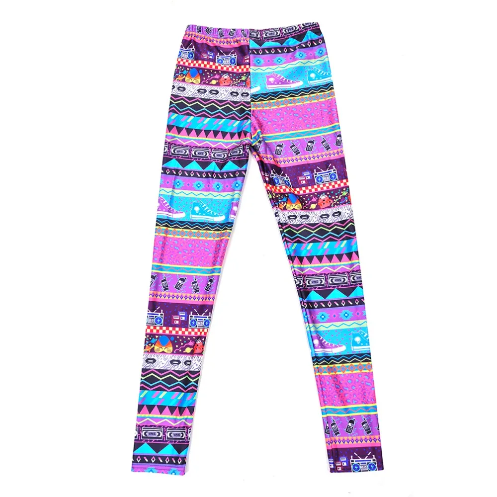 

Digital PrintingElastic Casual Pants Cartoon mobile phone radio Pattern Women Leggings 7 sizes Fitness Clothing Free Shipping