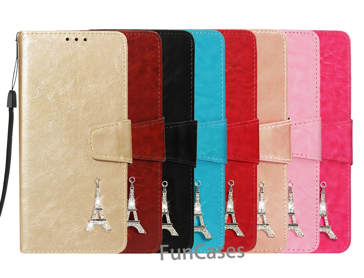 Чехол книжка из кожи Модный бумажник с отделением для карт huawei Y5 2018 Prime чехол