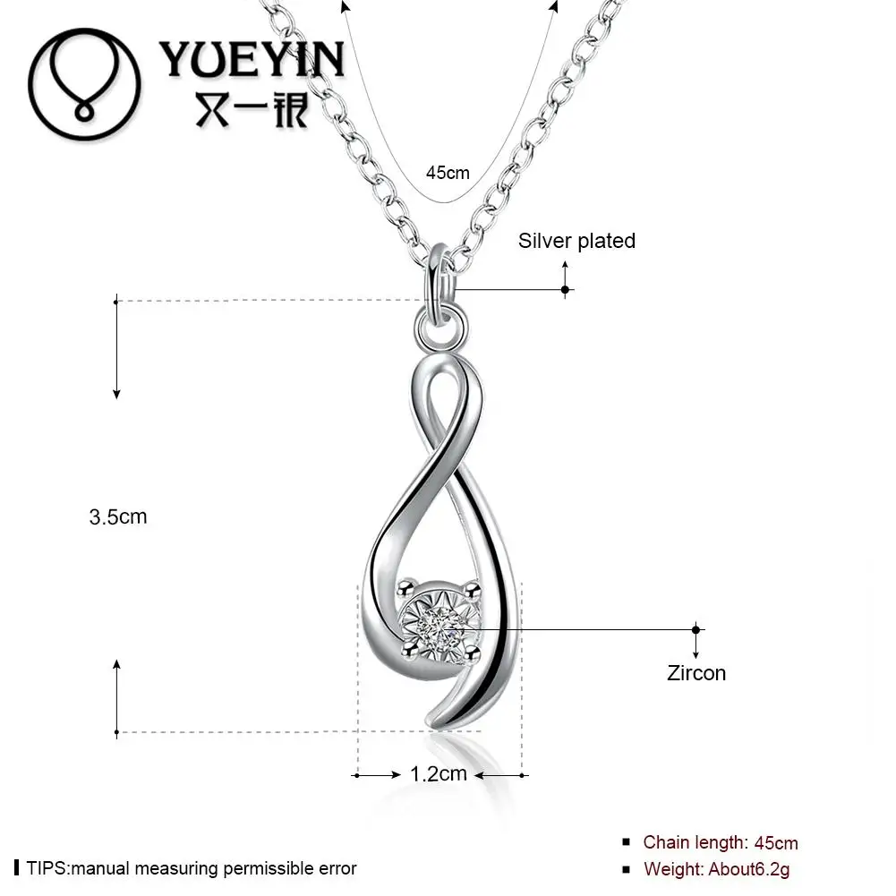 Женская бижутерия посеребренное ожерелье ювелирные изделия для помолвки колье