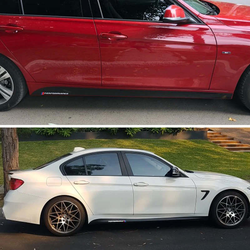 5D углеродное волокно боковая юбка подоконник гоночная полоса для BMW F30 F31 F32 F33 F22 F23