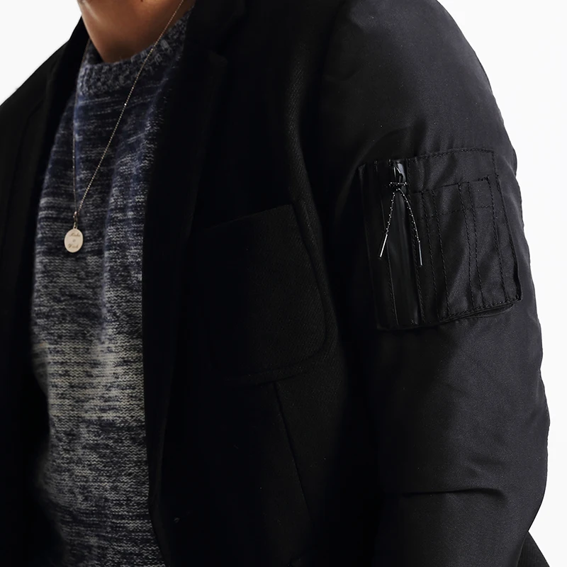 SIMWOOD 2018 новые зимние Повседневное пиджаки Для мужчин Модные пальто Slim Fit Марка