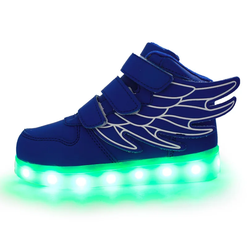 Новый мальчик в девушки светодиодные светящиеся детей shoes дышащий кроссовки usb