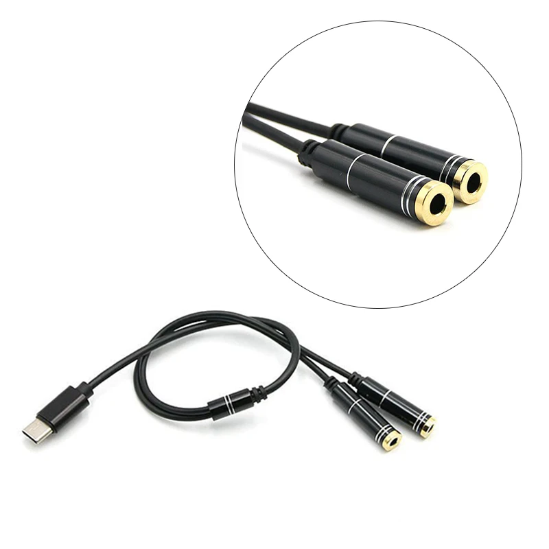Адаптер Usb Type C для наушников Универсальный адаптер c 2 в 1 Зарядка зарядки 3 5 пара
