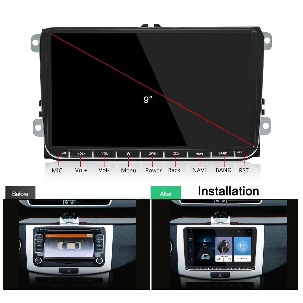 Panlelo Android 2Din мультимедийный плеер авторадио 2 Din GPS навигация Bluetooth Radi