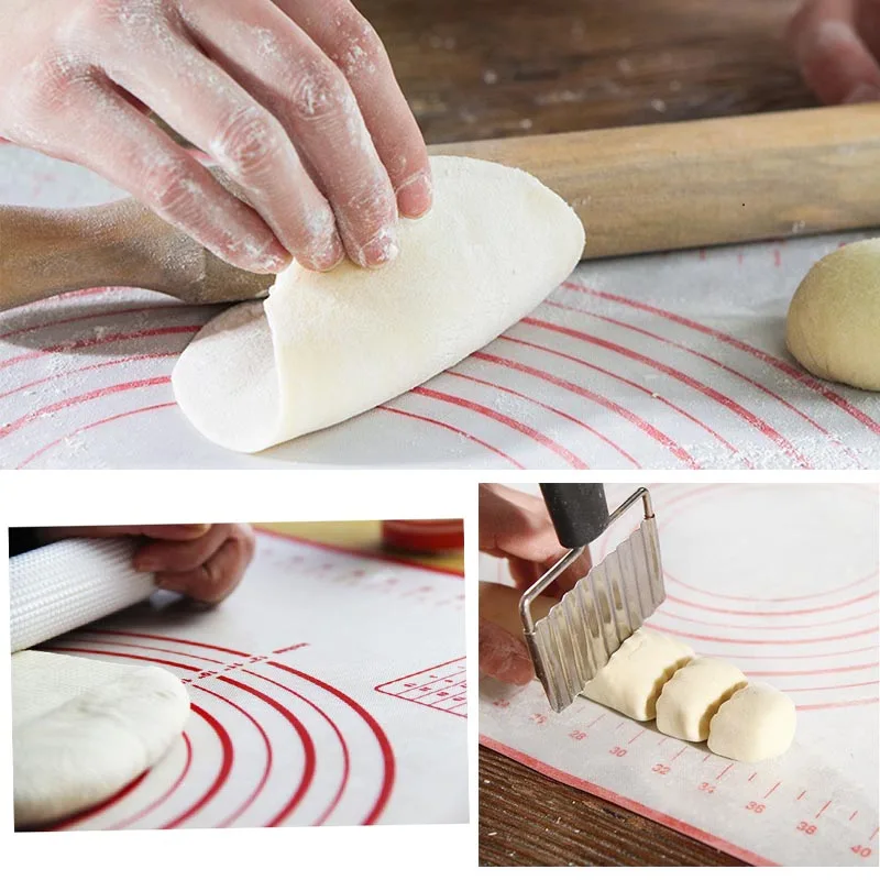 1PC Non Stick Silicone Baking Mats Liners Cake Rolling Cuttinig Pizza Dough Fondant Mat Pastry Sheet Accessories Supplies Items | Дом и сад