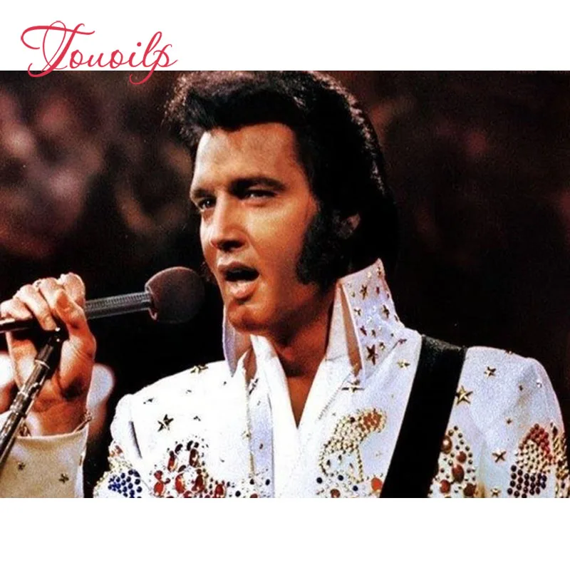 Алмазная 5D Вышивка TOUOILP картина Rock star Elvis с полными квадратными/круглыми стразами