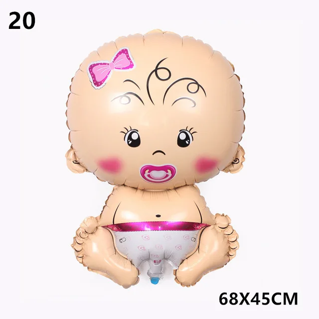 20-Baby girl Детские украшения для душа фольга Воздушные шары его мальчик девочки для празднования первого дня рождения украшения дети свадебные украшения вечерние принадлежности - Цвет: 20-Baby girl