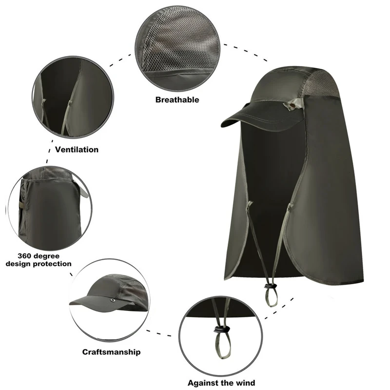 2019 летняя уличная Пеший Туризм Спорт Рыбалка Кемпинг козырек шляпу УФ Защита