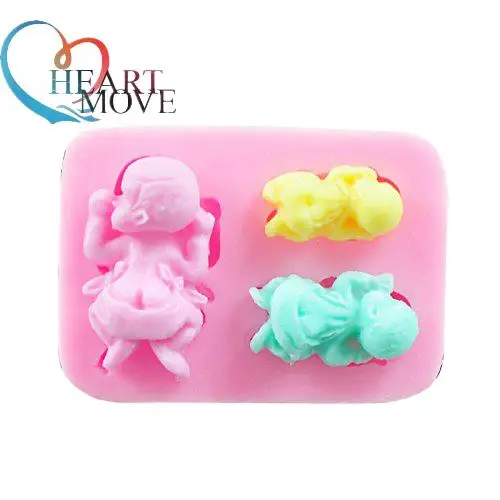HEARTMOVE Diy силиконовая форма в виде елки три симпатичных 3D Детские шоколадная Форма