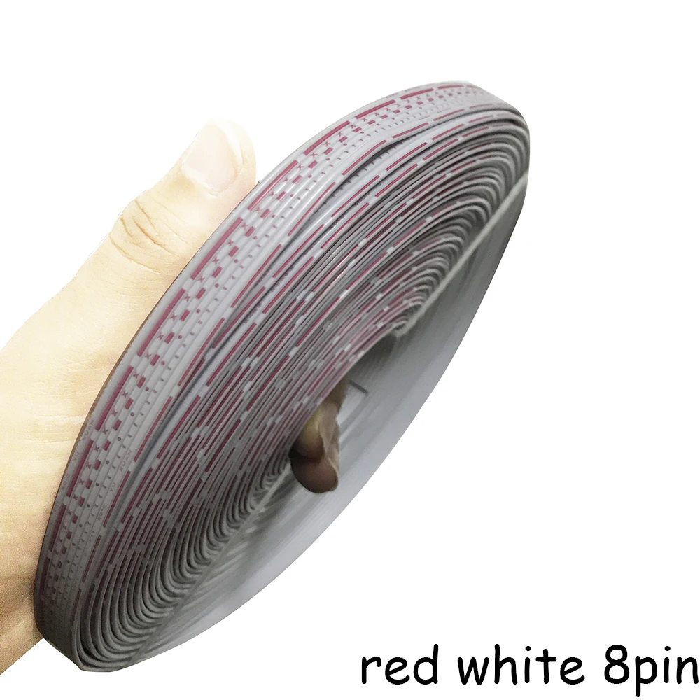 20 метров 24AWG 26AWG 8P синий белый кабель красный ленточный ПВХ луженая медная