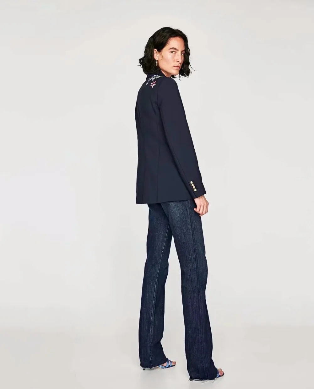 Женский длинный костюм высокого качества весна осень 2018 новая корейская мода