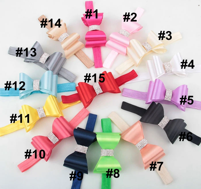 16 цветов для новорожденных Роскошный цветок бант эластичная повязка на голову