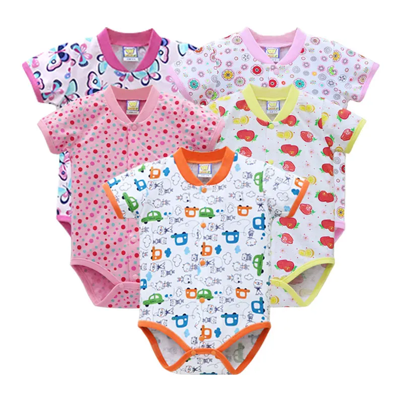 2019 маленький Q Новый стиль Детские цельнокроеные боди из чистого хлопка Одежда