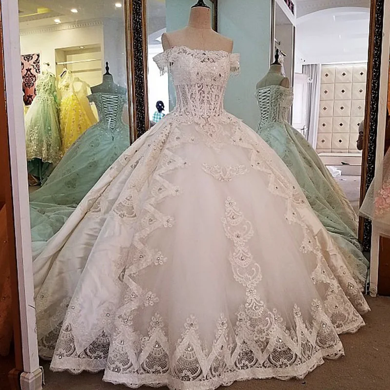 2018 новейшее свадебное платье принцессы с вырезом лодочкой Бальные платья