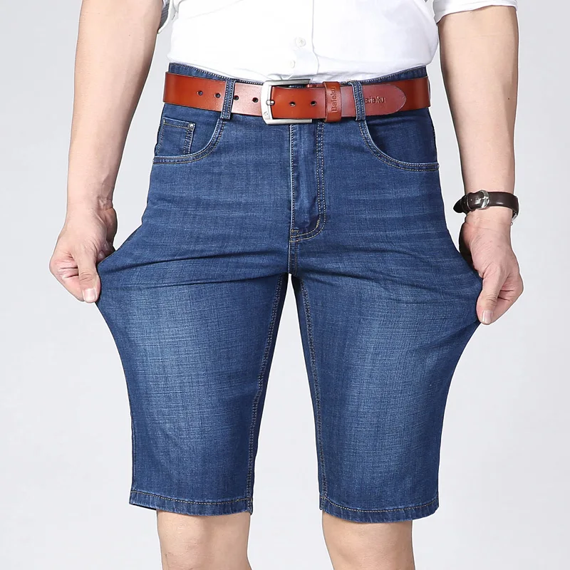 Новые летние короткие джинсовые шорты для мужчин модные деловые повседневные