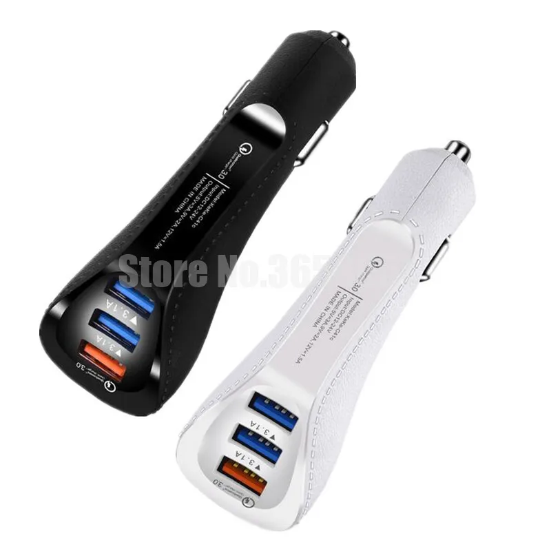QC3.0 3 порта USB Автомобильное зарядное устройство мобильный телефон автомобильное