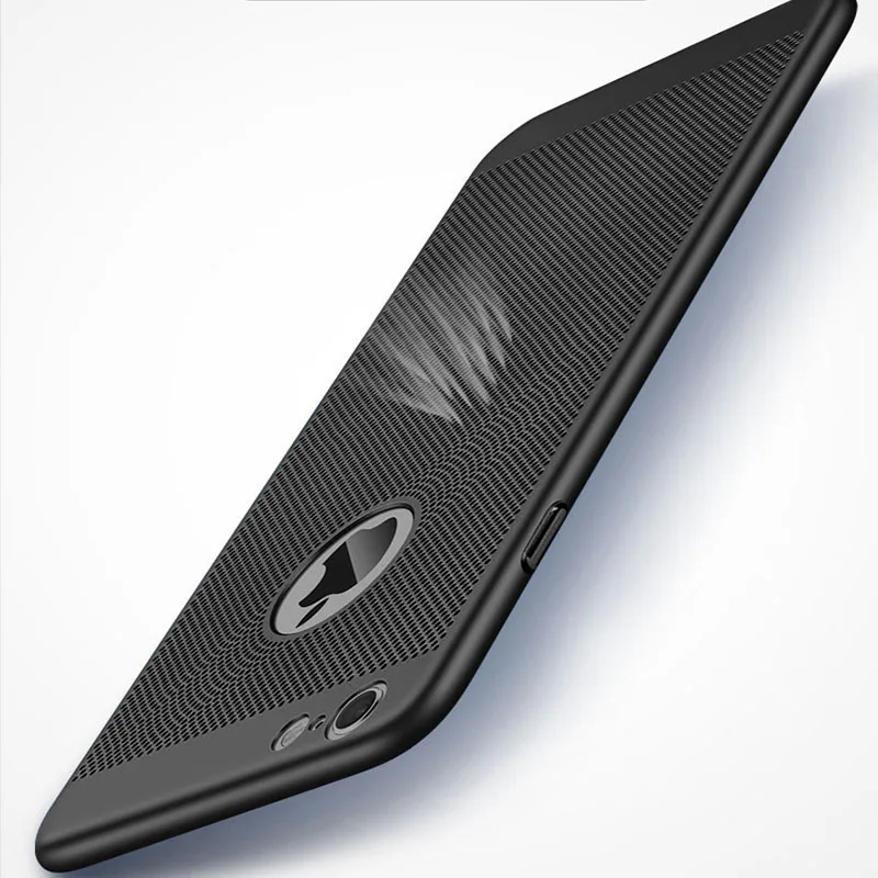 Мобильный чехол для iPhone 6 6s 7 Plus 5S Ultra Slim Grid Heat Dissipate Luxury Matte Hard PC Protective Cover SMSNXY